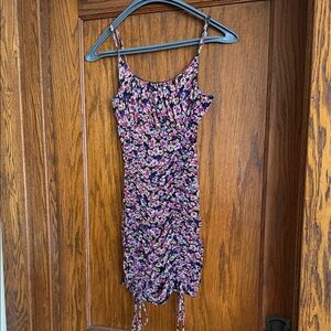 Floral Print Ruched Dress